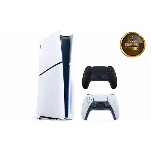 Игровая приставка Sony PlayStation 5 Slim с дисководом 1 ТБ два геймпада белый и черный 7165000₽