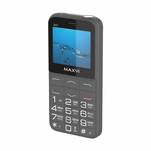 Телефон MAXVI B231, 2 SIM, серый
