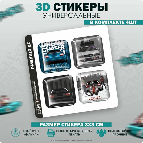 3D стикеры наклейки на телефон JDM Набор v2