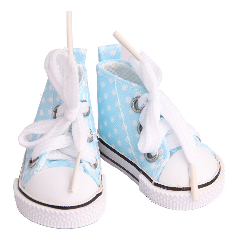Обувь для кукол "HobbyBe" KBG-10 аксессуары "Кедики" 5.5 см 01 голубой
