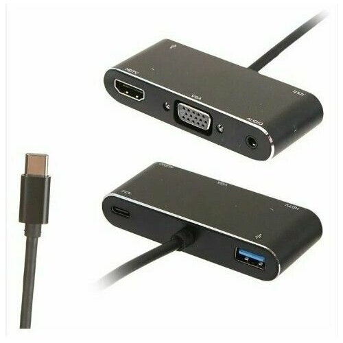 переходник hdmi vga 0 1м atcom at2810 круглый черный Переходник Atcom AT2810