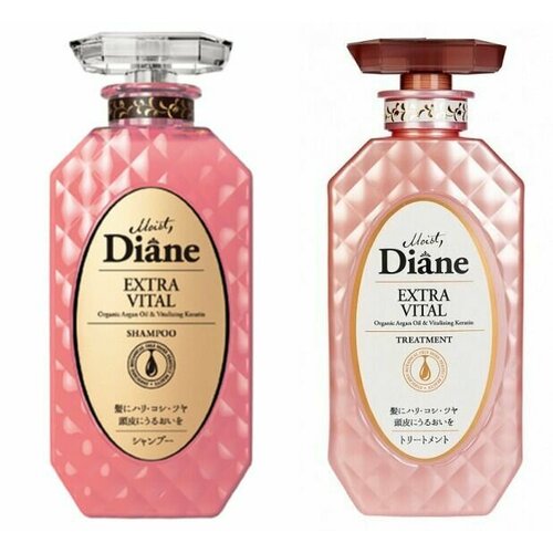 кератиновая сыворотка против выпадения волос moist diane diane perfect beauty 50 мл Moist Diane Набор Шампунь и Бальзам-маска для волос Perfect Beauty Уход за кожей головы, по 450 мл