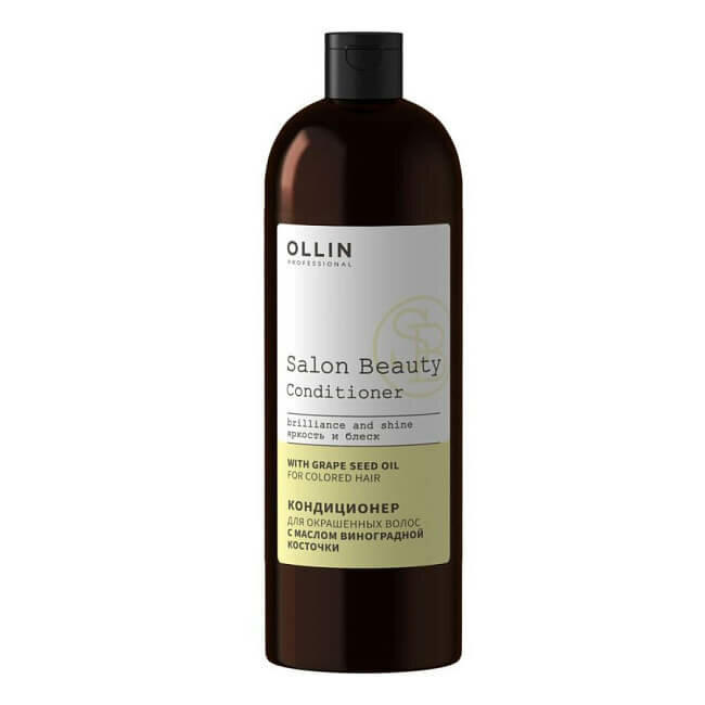 Кондиционер для окрашенных волос с маслом виноградной косточки Salon Beauty Ollin Profession 1000 мл — фото 1