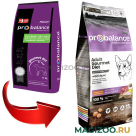 Сухой корм для собак Probalance Adult Gourmet Diet с говядиной и кроликом 15кг - фото №11