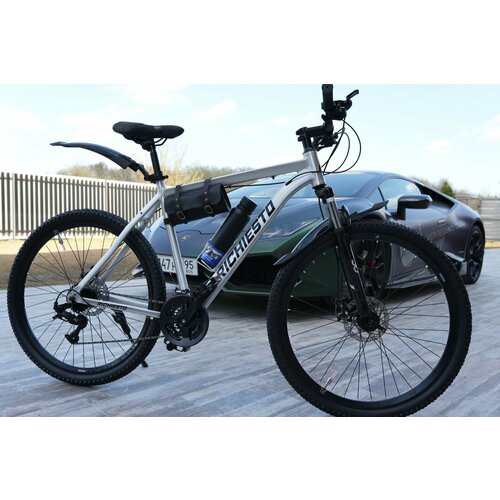 Взрослый горный велосипед RICHIESTO 275 с алюминиевой рамой 20 серебристый модель 2024 26100₽