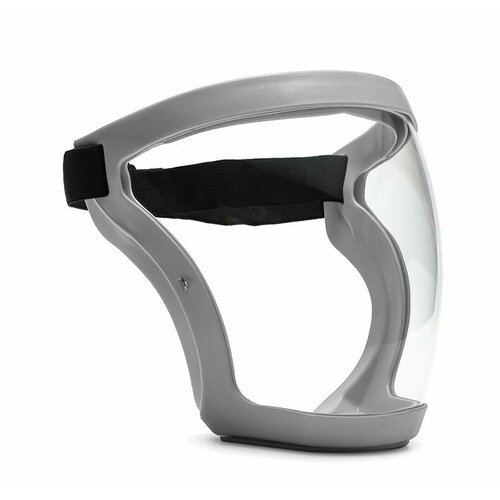 Защитная маска щиток для лица для работы с триммером, для маникюра и стоматологов серый