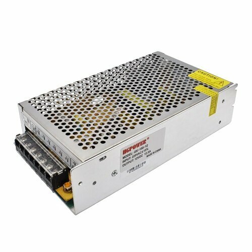 Блок питания 150Вт GK-150-12 1 шт входное 220В выходное 12В 125А без шнуров подключения 3040₽