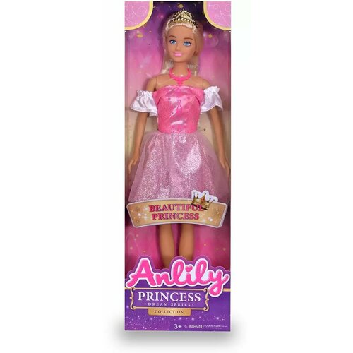 Кукла 98030 в розовом красивом платье и короне в/к