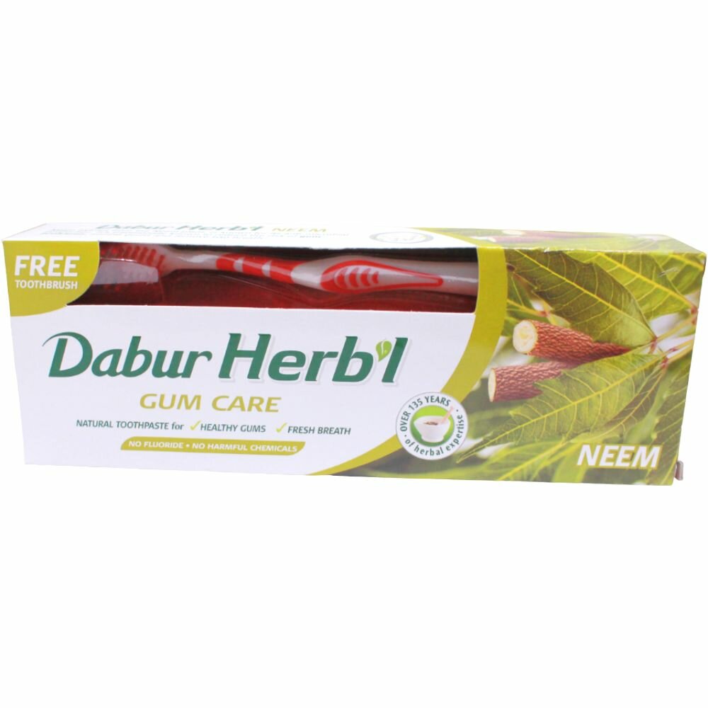 Dabur Toothpaste Neem with Toothbrush Зубная паста (ним в комплекте с зубной щеткой) 150г