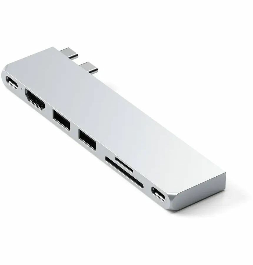 Адаптер Satechi USB-C Pro Hub Slim Adapter. Цвет: серебристый