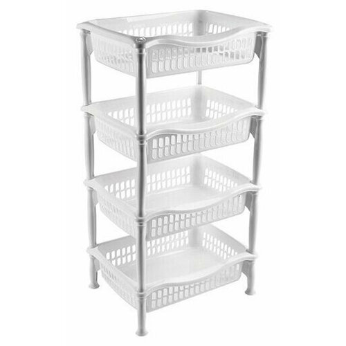 DDStyle 04204 белая Этажерка прямоугольная 4-х секционная г Ростов 2140₽