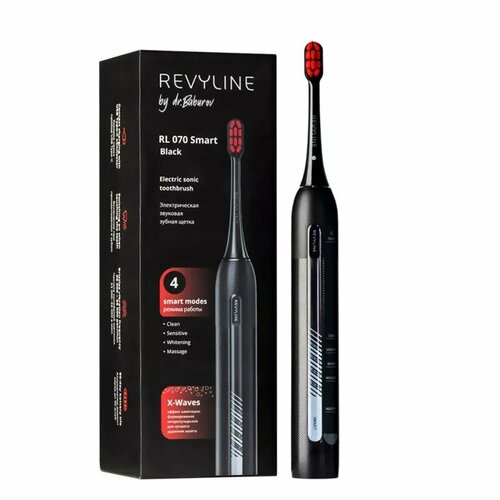 Электрическая звуковая зубная щетка Revyline RL 070 Black by Dr Baburov черная 630000₽