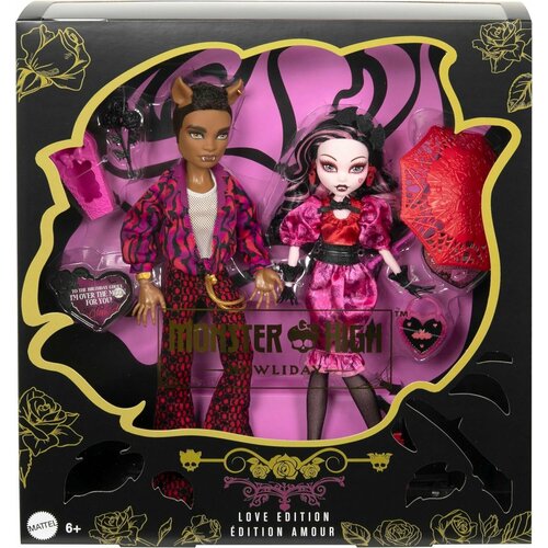 Коллекционная кукла Monster High Dolls, Draculaura and Clawd Wolf Howliday Love Edition Collector