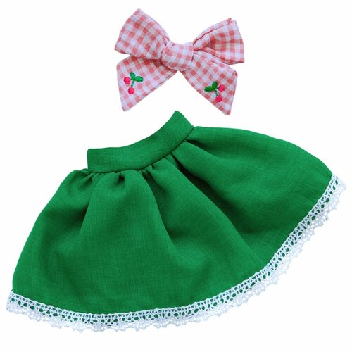 Одежда для Зайки Ми 18 см Юбка с кружевом и бант с вышивкой BUDIBASA 576₽