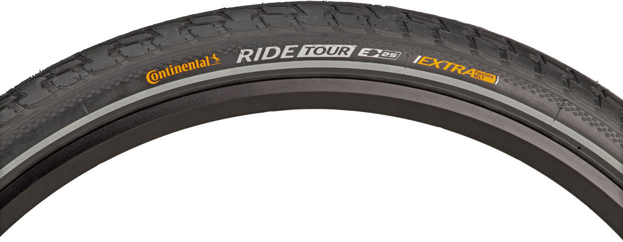 Покрышка для велосипеда Continental Ride Tour 28" (700x32), MAX BAR 5.5, PSI 80, жесткий корд, светоотражающая полоса, антипрокольный слой