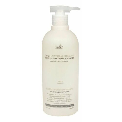 Шампунь для волос LADOR Triplex с натуральными ингредиентами, 530 мл шампунь для волос napura s7 ph shampoo шампунь рн баланс