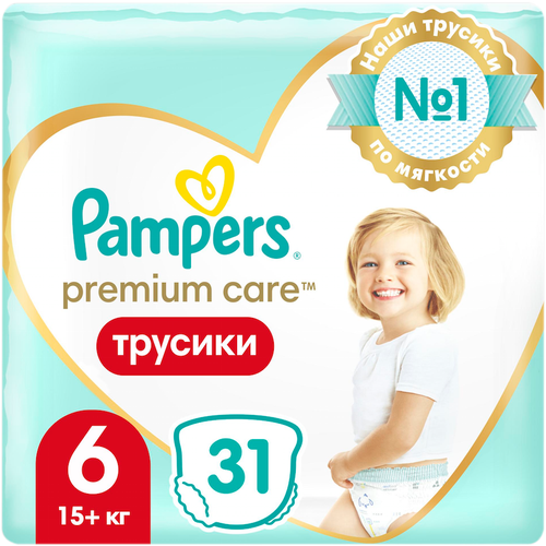 Трусики Pampers Premium Care 6 Extra Large 15 31шт 3497₽