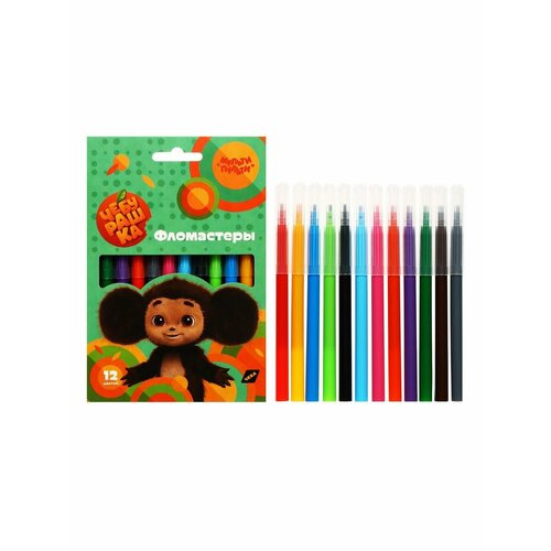 Фломастеры 12 цветов Мульти-Пульти Чебурашка 334₽