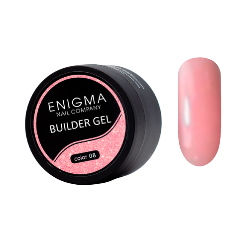 Гель для наращивания ENIGMA Builder gel №008 15 мл однофазный гель для наращивания моделирования ногтей risyal builder gel прозрачный 30мл