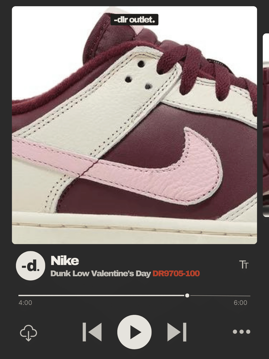 Кроссовки NIKE Dunk Low, размер 8us / 7uk / 41eur / 40ru / 26cm, Valentine's Day — фото 1