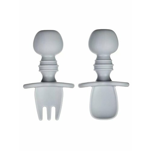 Набор детских столовых приборов вилка ложка цвет серый 653₽