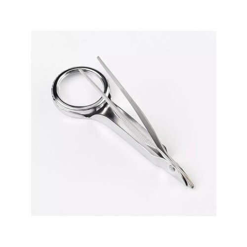 Лупа с пинцетом кратность 8 линза 25мм 607₽