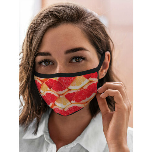Маска многоразовая защитная Популярные иллюстрации Еда цитрусовый микс CITRUS MIX 468₽