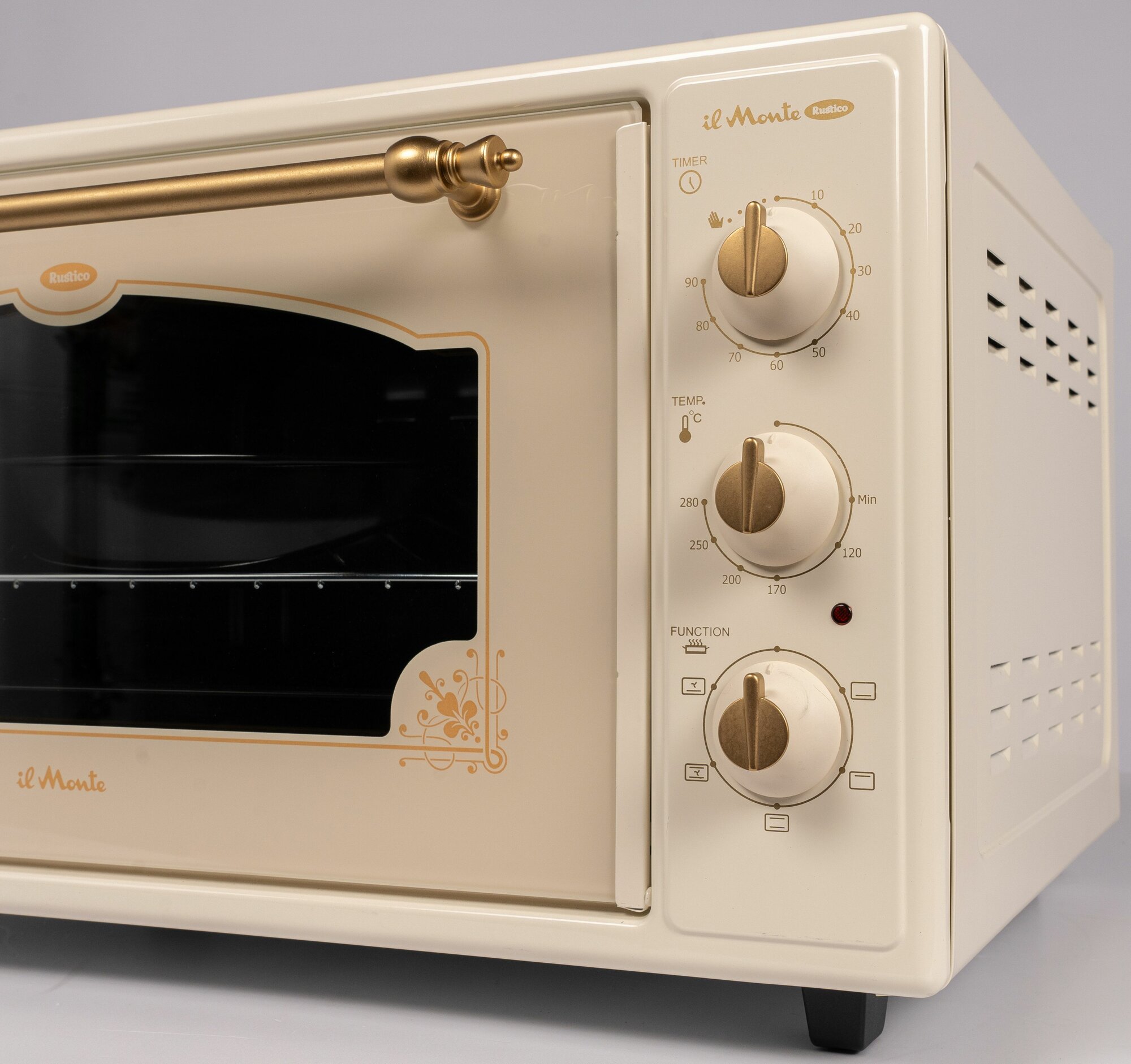 фото Духовка электрическая настольная, 50 л, Конвекция, 5 режимов, Двойное стекло, Фиксация дверцы, Автоотключение по таймеру, Термостат 60-280 С, il Monte EO-5015