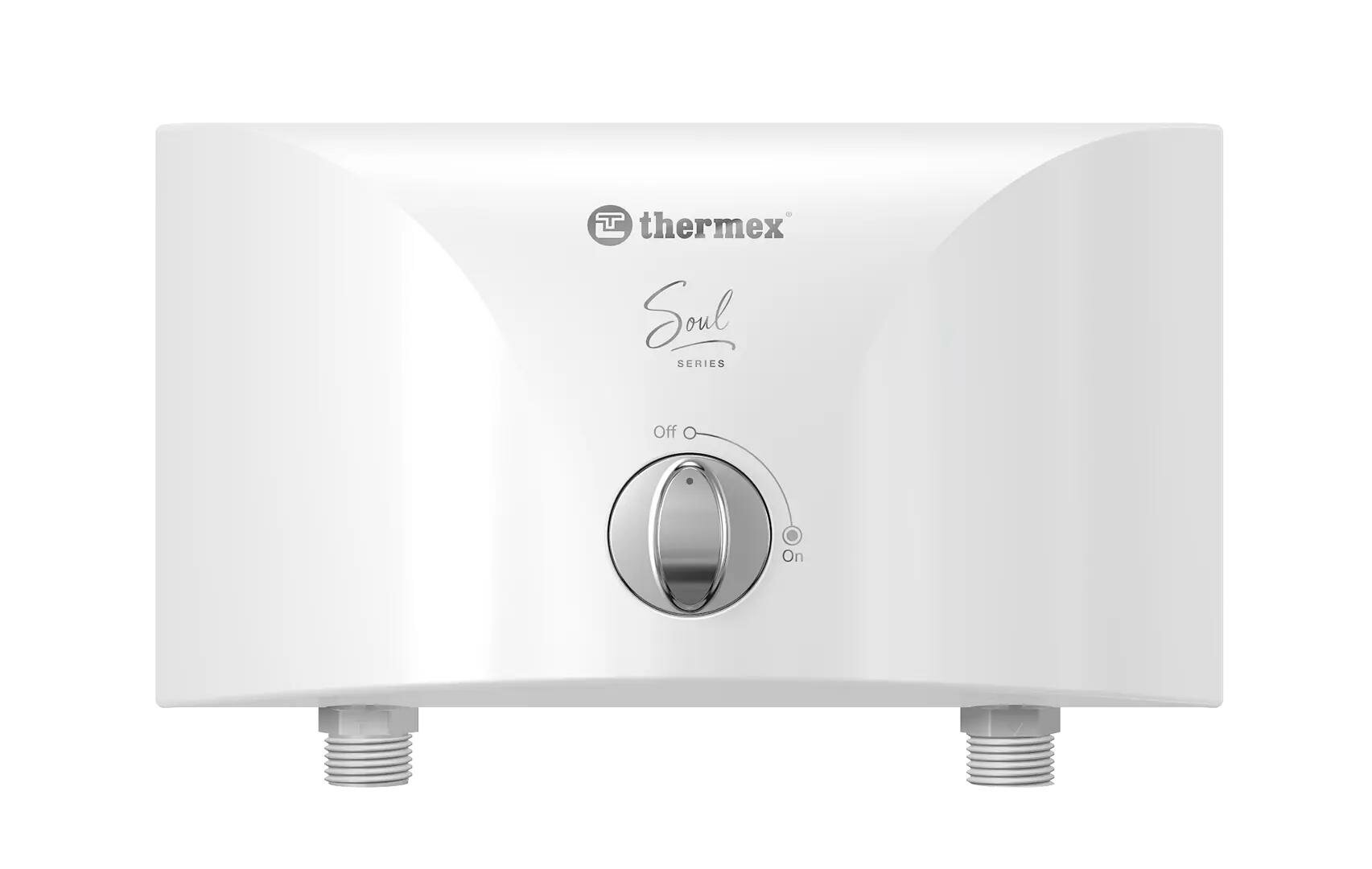 фото Проточный водонагреватель электрический Thermex Soul 3500 shower 2110643.5 кВт белый с душевой лейкой