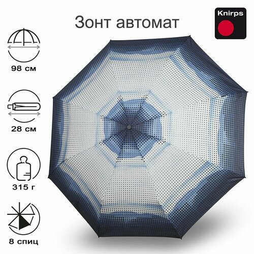 фото Мини-зонт knirps, синий, голубой