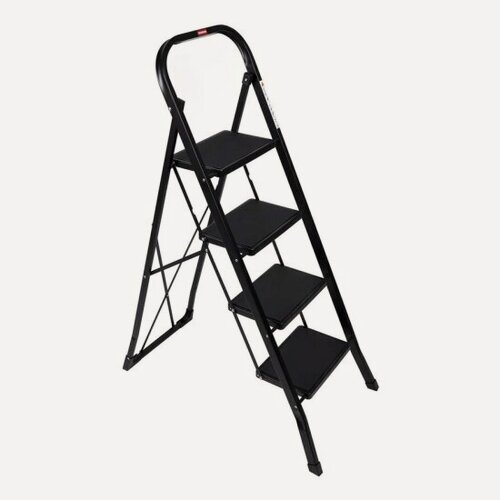 Изображение товара Стремянка Hausmann Djimara, 4 ступени, черная (HM-WK6018F-4A)