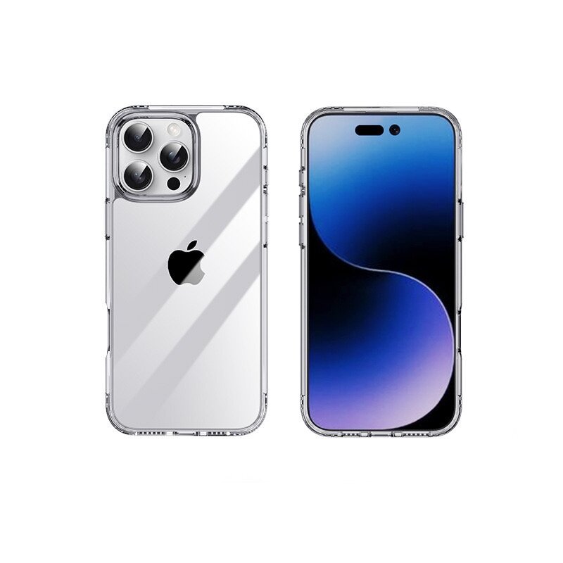 Чехол для Apple iPhone 16 Pro (Эпл Айфон 16 Про) с защитой камеры, прозрачный — фото 1