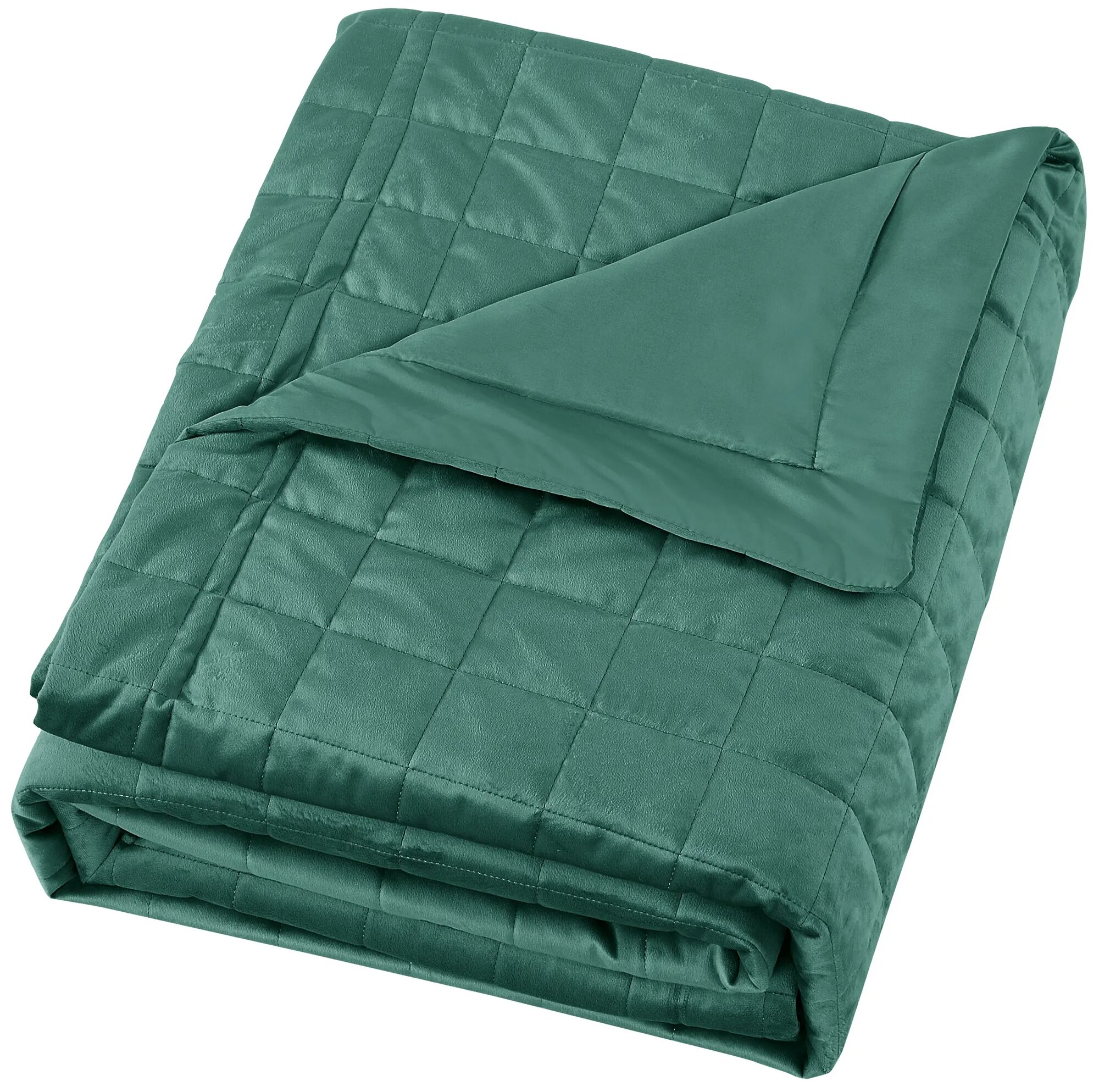 Покрывало Etna 240x220 см велюр цвет темно-зеленый