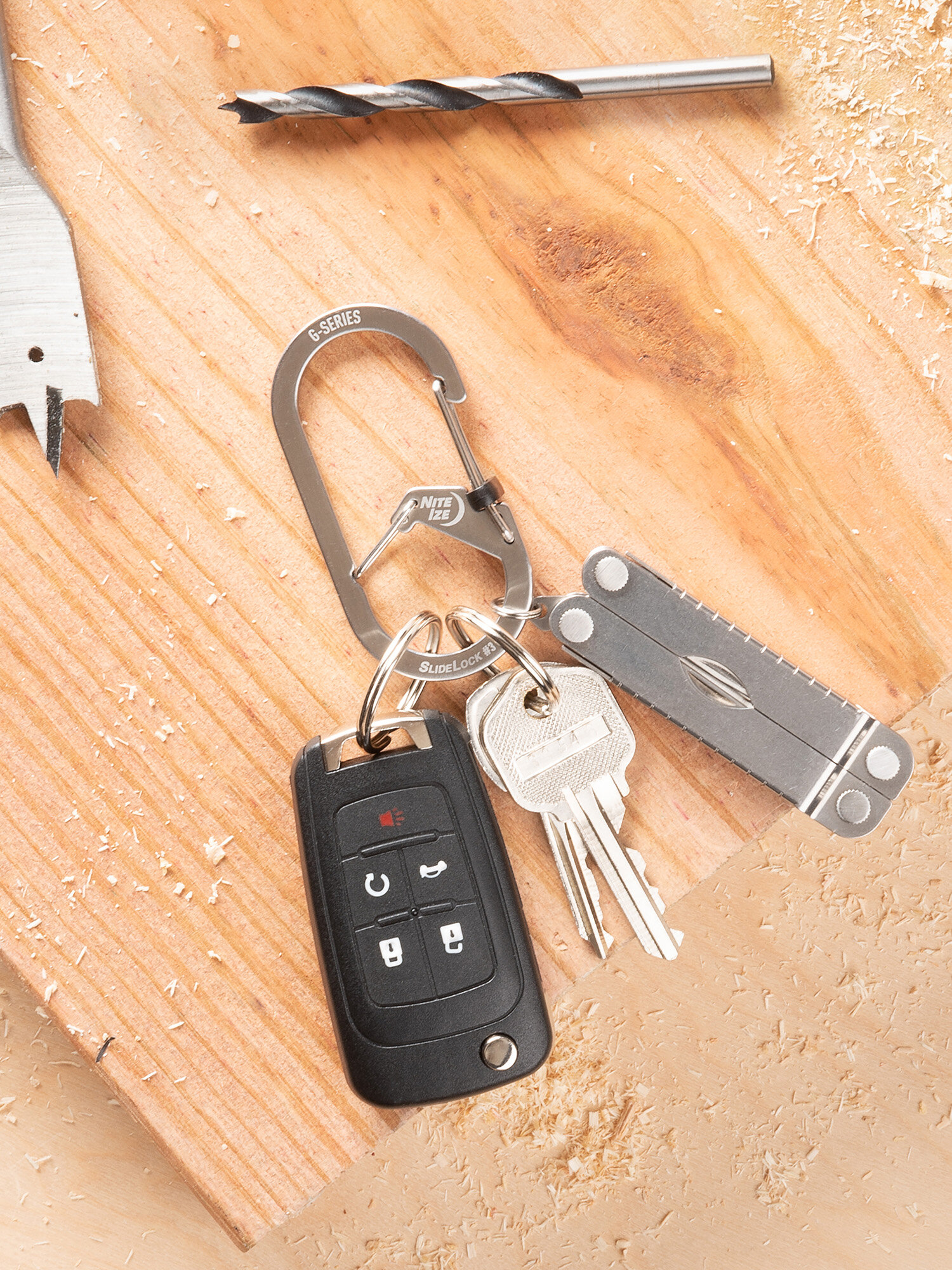 Брелок-карабин Nite Ize, серебряный — фото 1