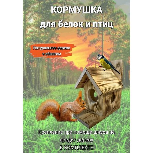 Кормушка для птиц Petrov Home, из массива дерева, уличная, подвесная