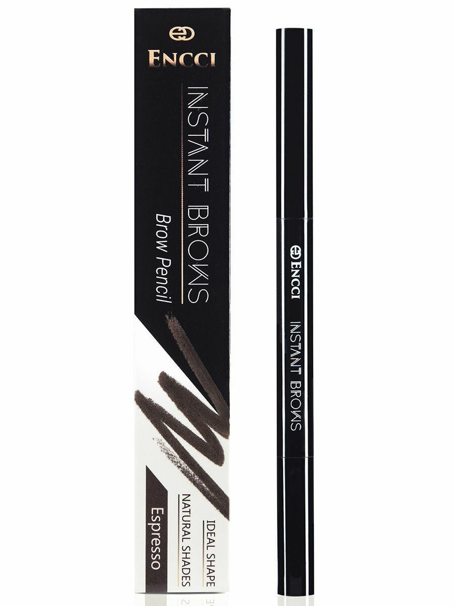 ENCCI Карандаш для бровей "Instant Brows", цвет кофейный, автоматический с щеточкой — фото 1