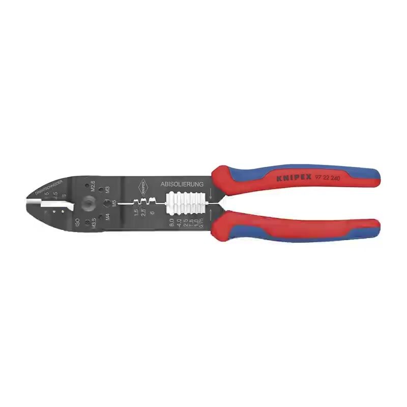 Пресс клещи обжимные KNIPEX для резки и зачистки кабеля 3 гн, изолированные кабельные наконечники и штекеры — фото 1