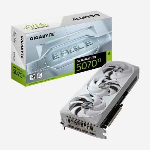Изображение товара Видеокарта Gigabyte RTX5070Ti EAGLE OC ICE SFF 16GB GDDR7 256bit 3xDP HDMI 3FAN RTL