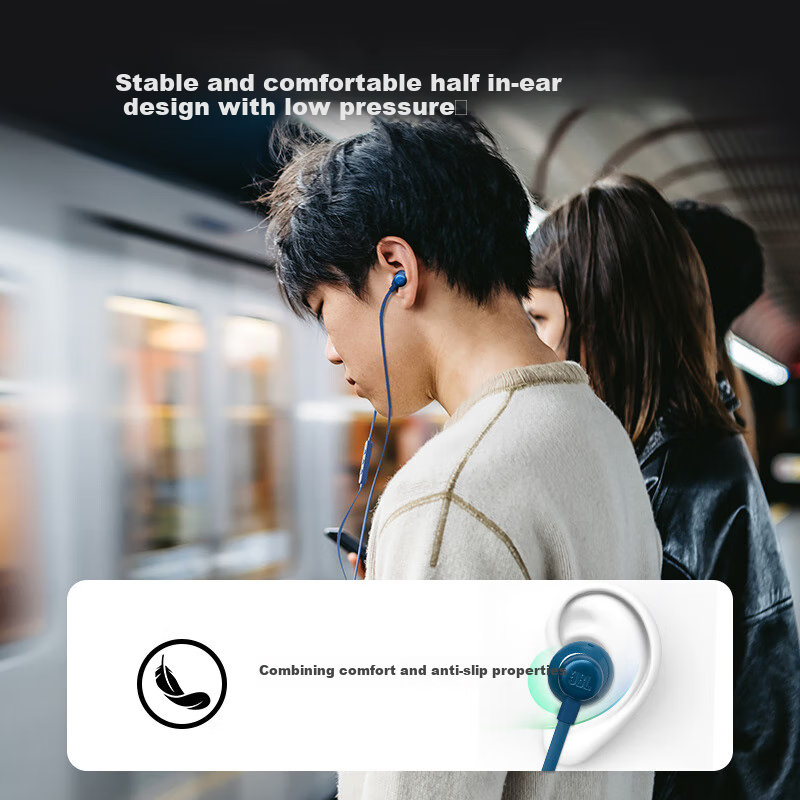 Проводные наушники JBL TUNE 305C, цвет синий — фото 1