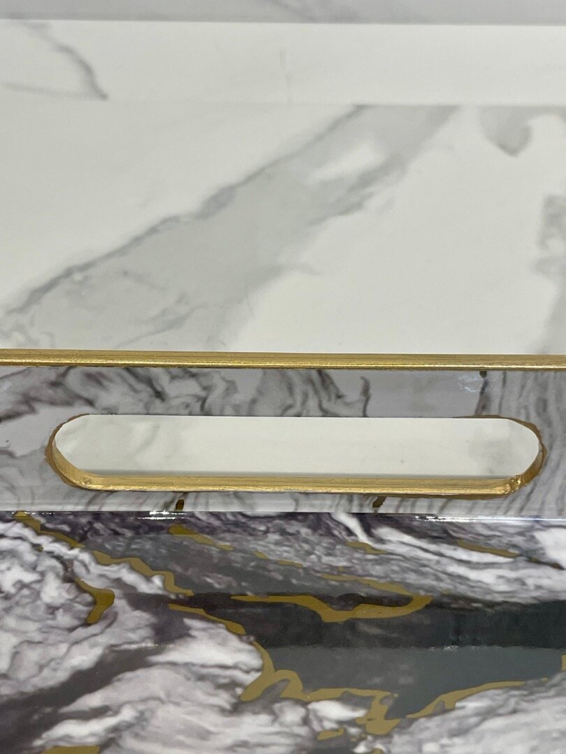 Поднос Casaentera CE04-43296/2 мрамор 460х300х40 — фото 1