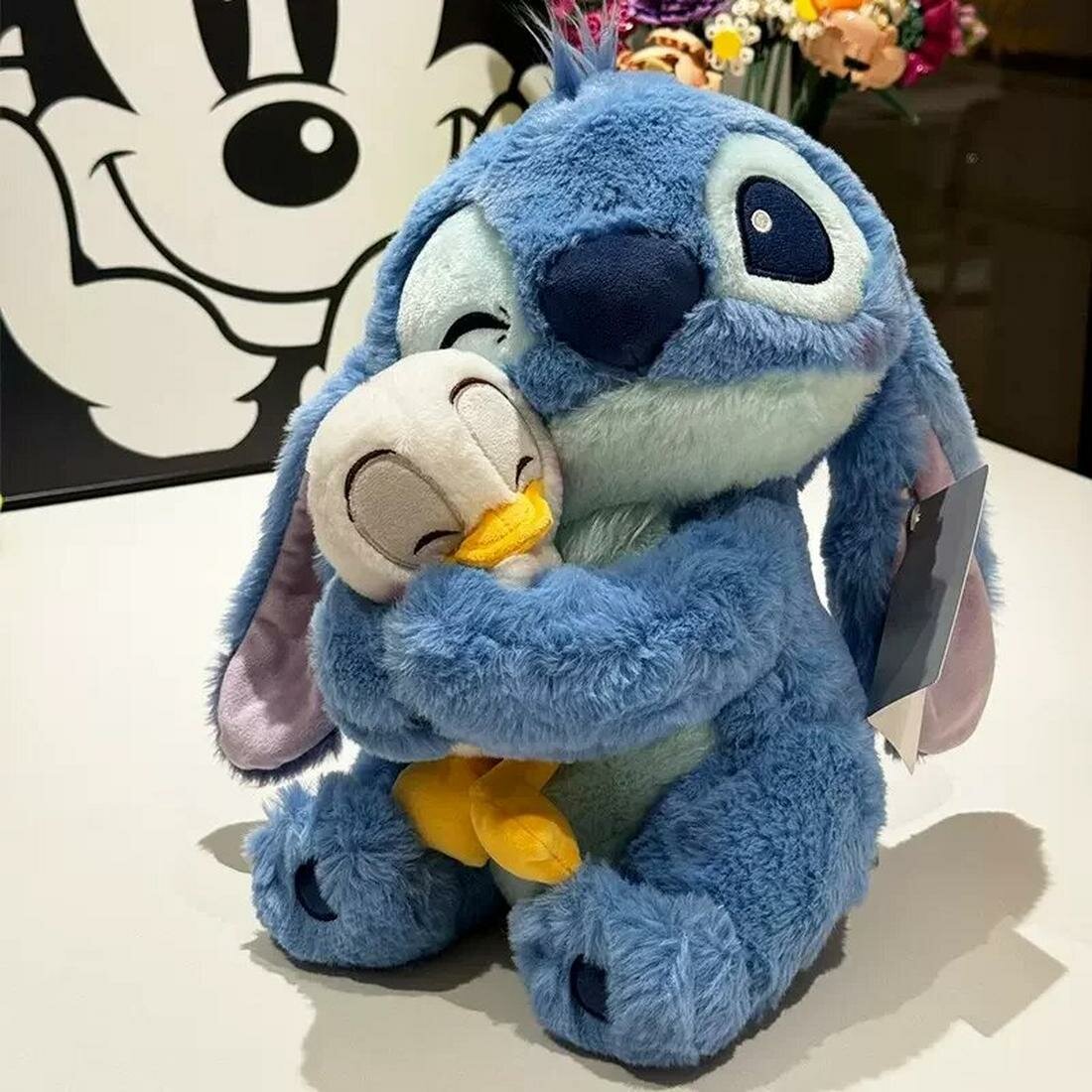 Мягкая игрушка MINISO Лило и Стич, Stitch, плюш, полипропиленновый хлопок, 45 см — фото 1