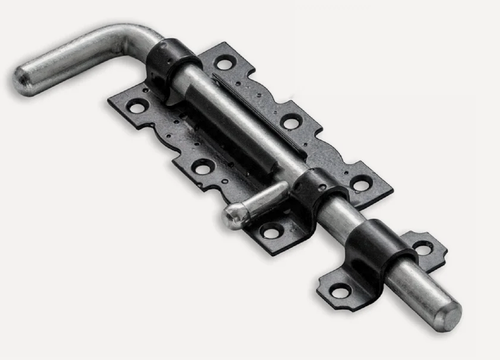 Изображение товара Задвижка дверная ноэз ЗД-110-Гб-SL, накладная, черный матовый/цинк