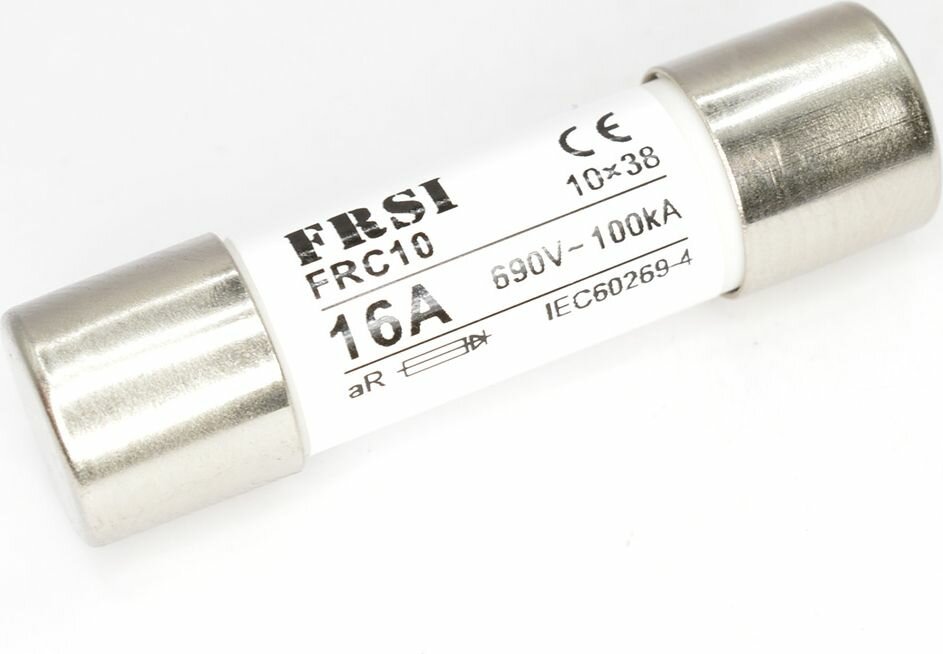 Предохранитель FRZ FRC10 690/700V 16A AR Предохранитель быстродействующий aR 16А 690В AC/700В DC 10x38мм 1шт