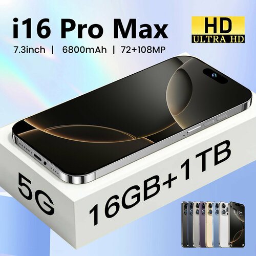 Смартфон I16 Pro Max на базе Android Smart Island емкостью 2 16 ГБ черный Австралия 10990₽