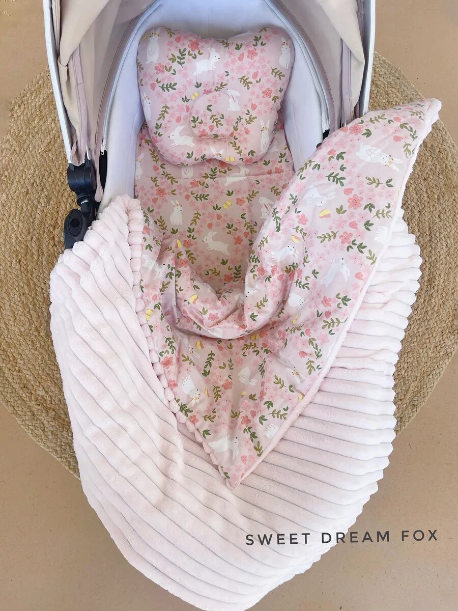 Комплект в коляску для новорожденных осень зима — фото 1