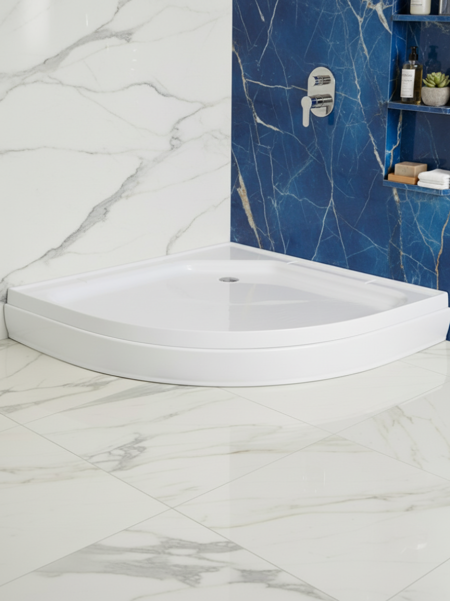 Душевой поддон WEMOR (River) 80/80/15 C полукруг