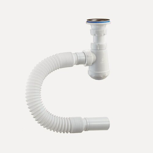 Изображение товара Сифон Orio ЧИК М-32019 для мойки бутылочный с гибкой трубой 1 1/4", 32х32 мм