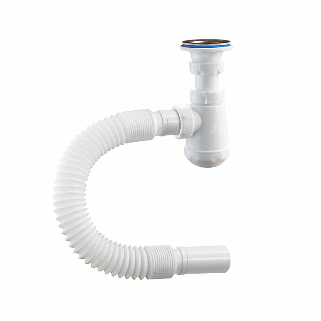 Сифон Orio ЧИК М-32019 для мойки бутылочный с гибкой трубой 1 1/4