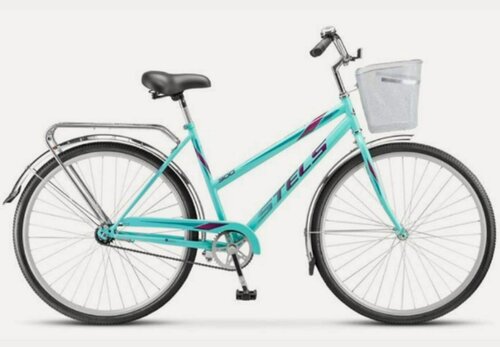 Изображение товара Велосипед 28" STELS Legenda 300 С рама 19", мятный, на рост 165-195см, городской классический дорожный, мужской женский корзина И насос в комплекте