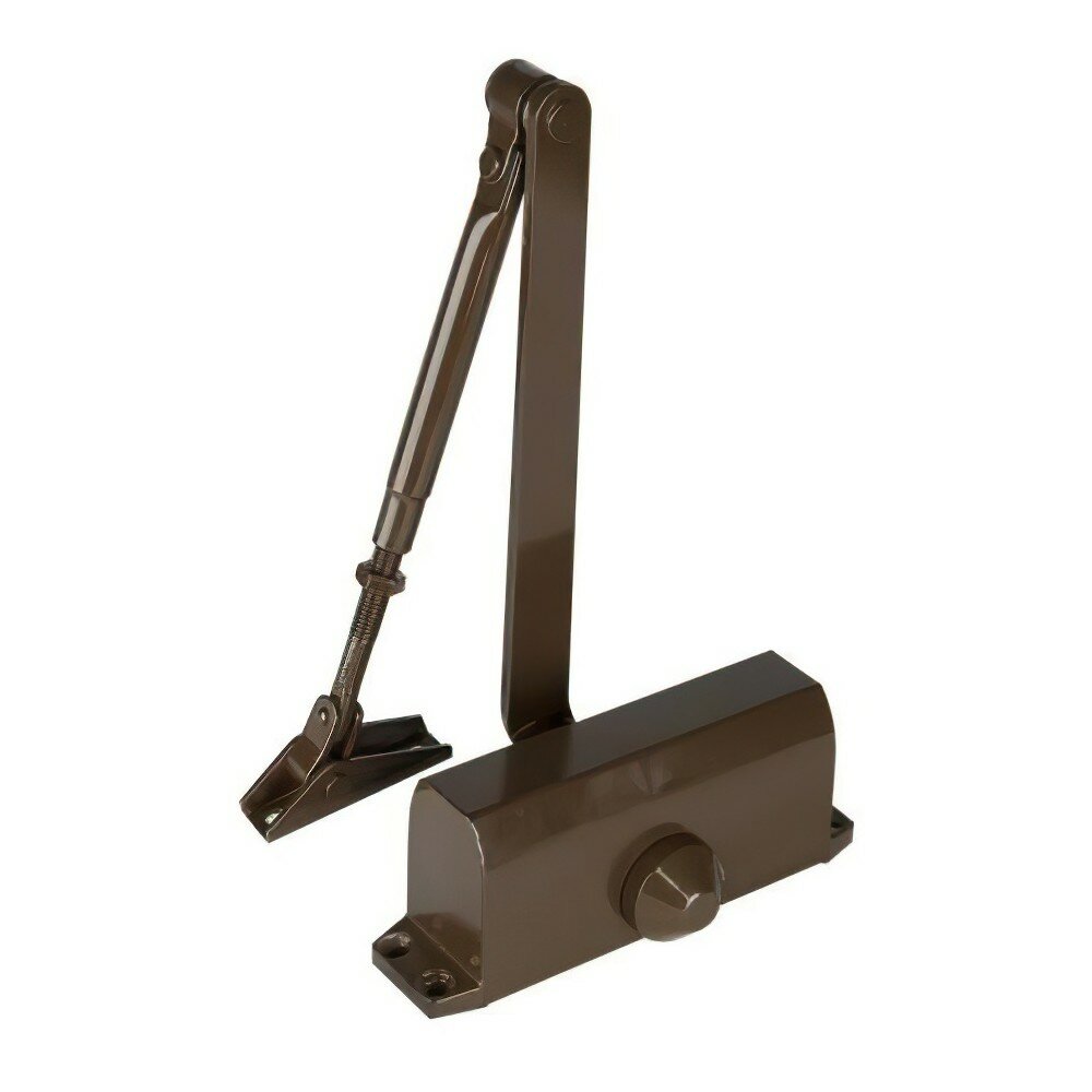 Дверной доводчик Alarmico ALDC-65B, механический, рычажная тяга, до 65кг, коричневый